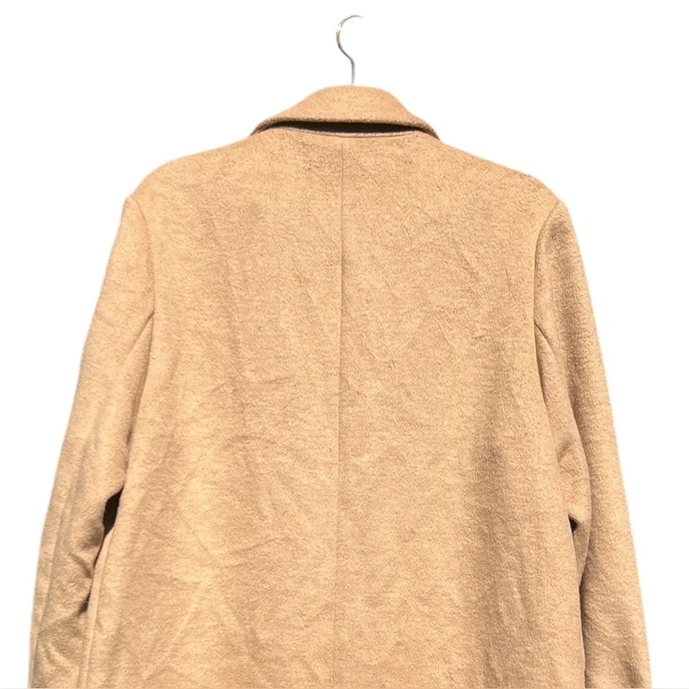 HOUSE OF HARLOW 1960 Wool Coat Long Pea Coat Camel Beige Tan Size Medium - Picture 5 of 11